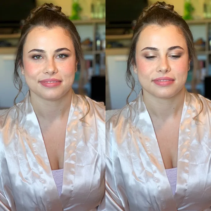Před a po, proměna líčení s důrazem na oči